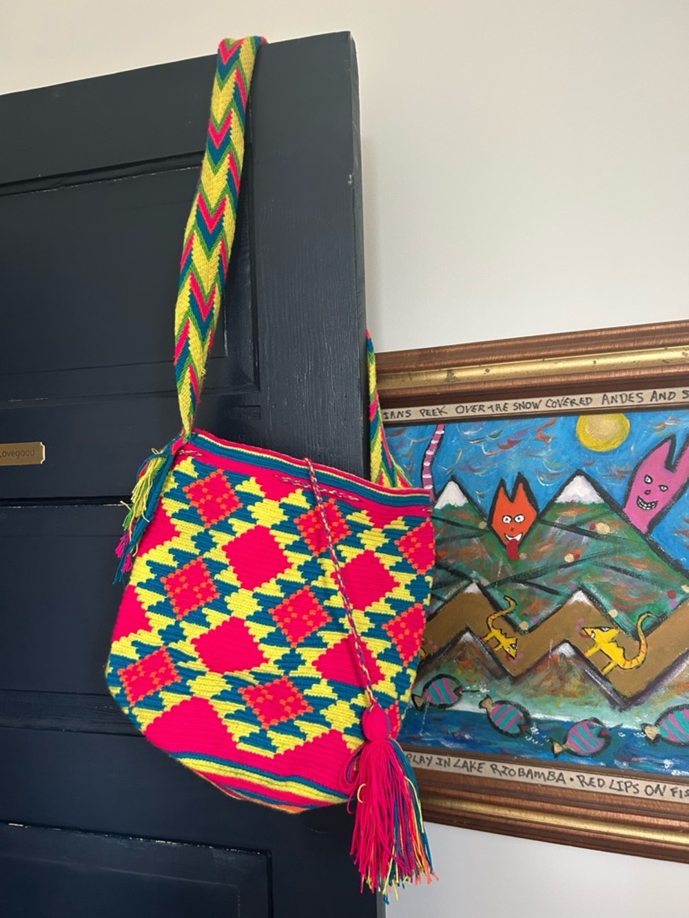 Colorful Geometric Patterned Women Bag Colombian